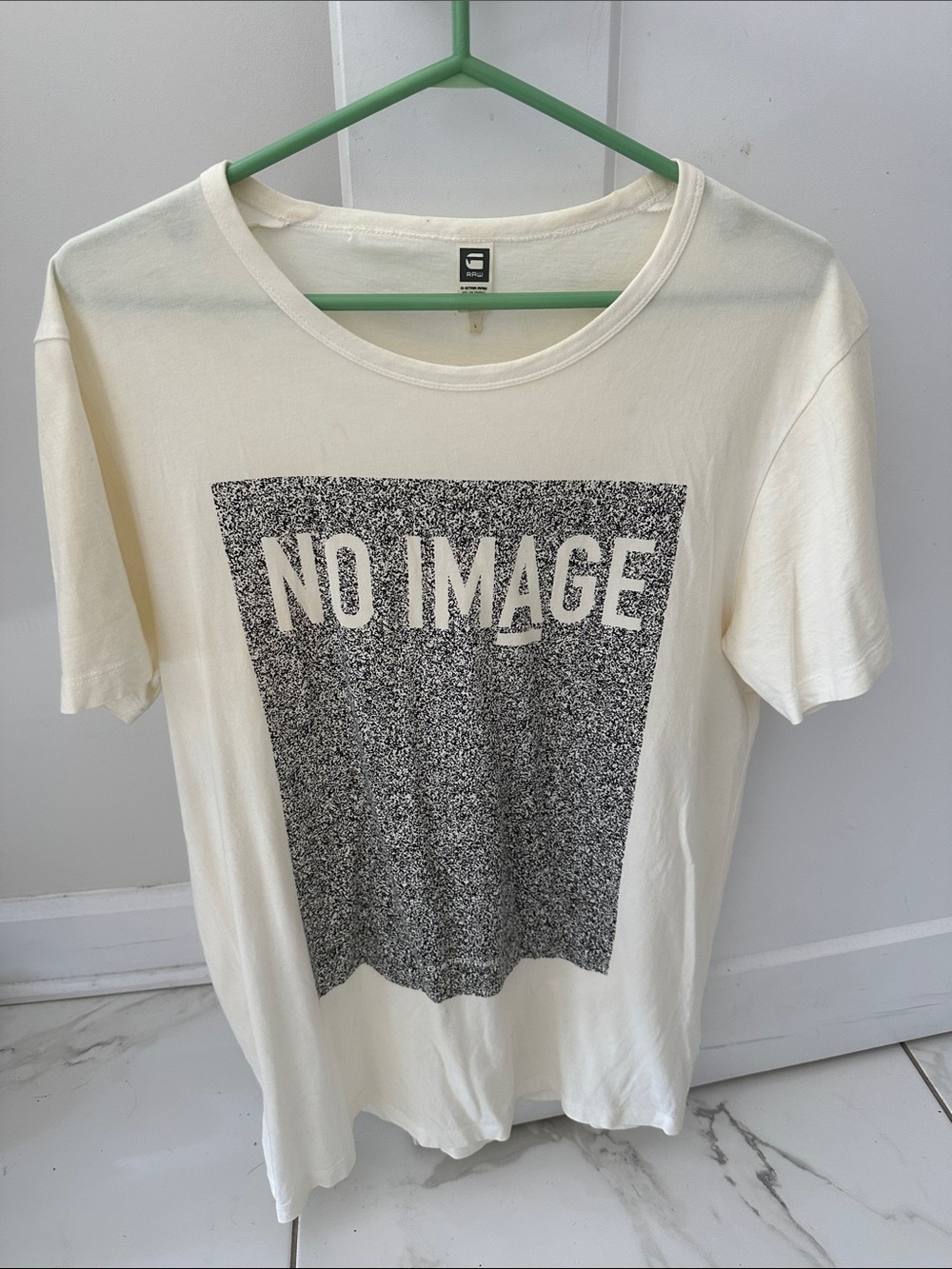 G-Star Raw White Short Sleeve Tee with Black Logo